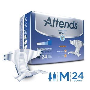 Attends Advanced Incontinence Brief M 24 Ct